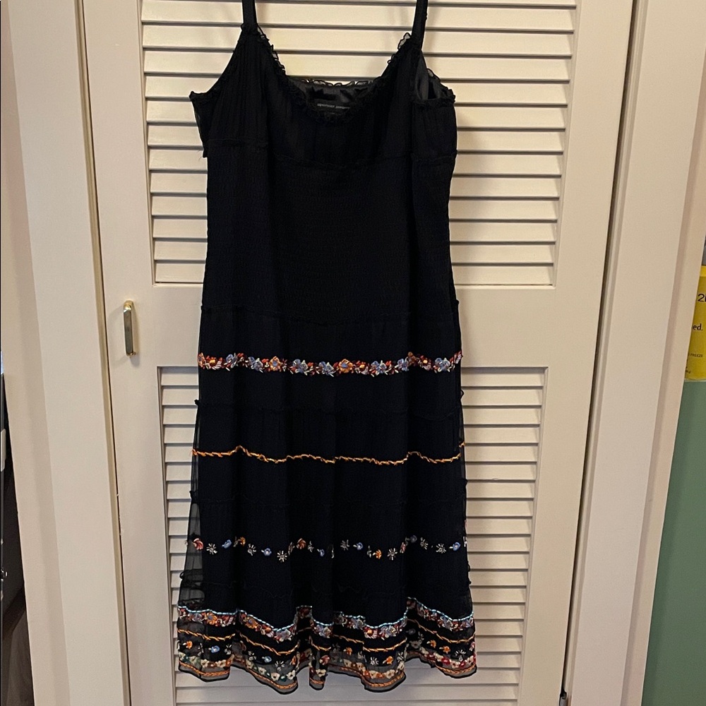 Spenser Jeremy Black Floral Midi Dress